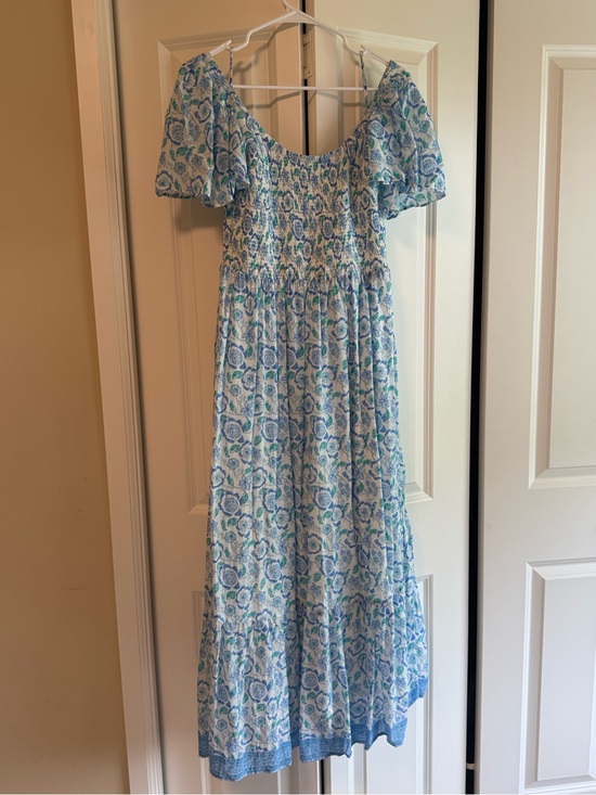 Vineyard Vines Dresses & Skirts - Vineyard Vines Ellen Flutter Sleeve Smocked Maxi Dress, Sz M